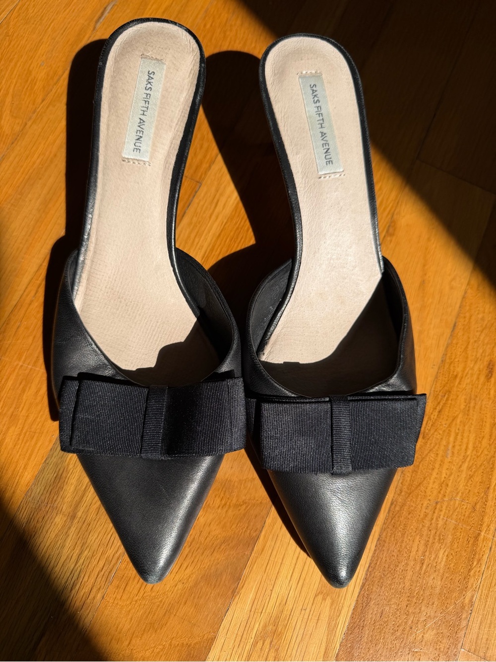 Saks Fifth Avenue Kitten Heel Mule